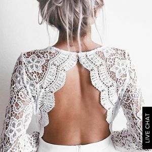Long while lace maxi dress
